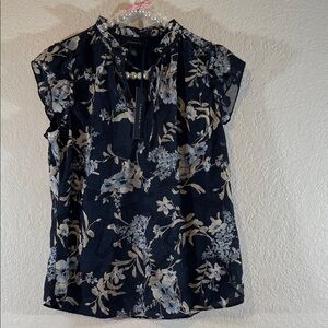 TAMARA H. Floral Sleeveless Blouse Size Small Petite NEW